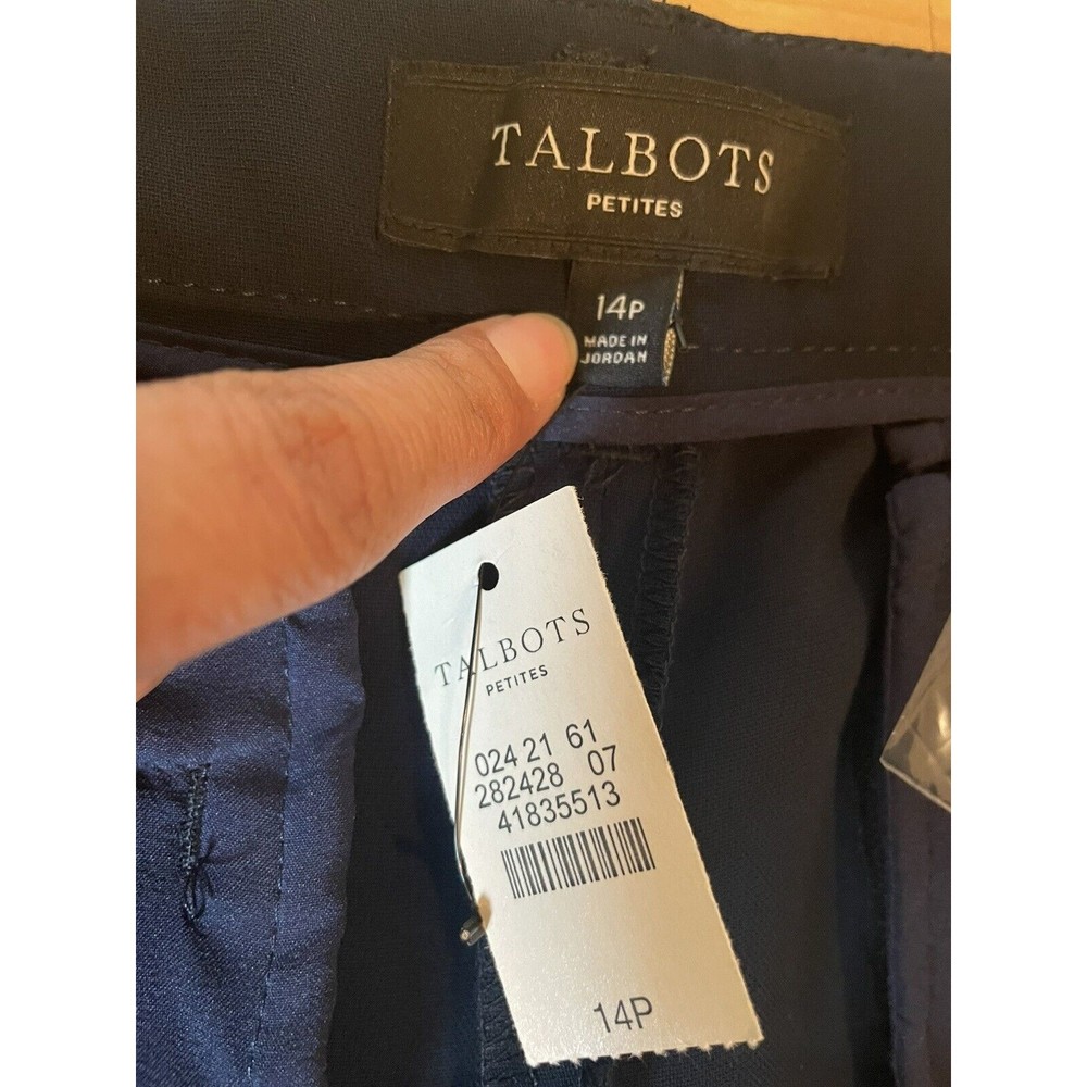 NWT Talbots Cropped Pants Size 14P Navy Blue - Picture 5 of 10